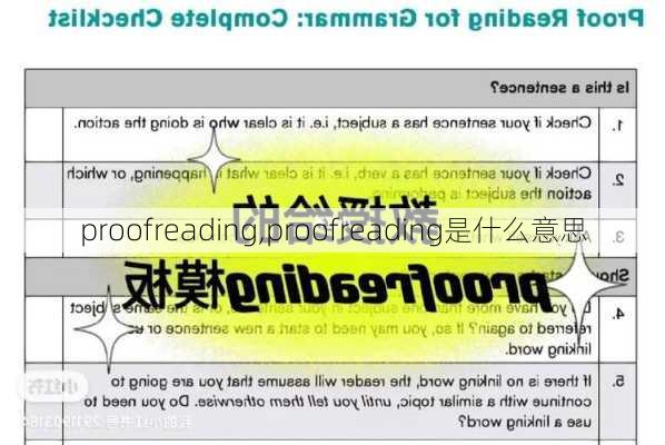 proofreading,proofreading是什么意思