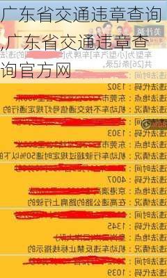 广东省交通违章查询,广东省交通违章查询官方网