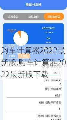 购车计算器2022最新版,购车计算器2022最新版下载