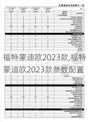 福特蒙迪欧2023款,福特蒙迪欧2023款参数配置