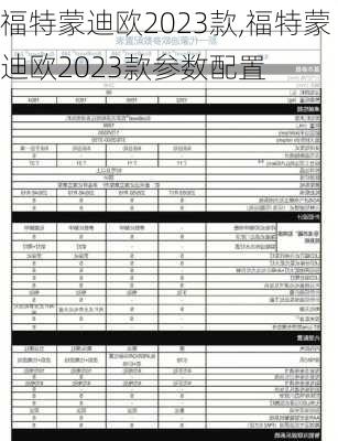 福特蒙迪欧2023款,福特蒙迪欧2023款参数配置