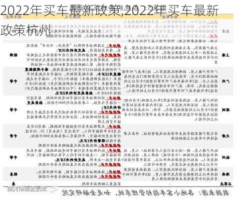 2022年买车最新政策,2022年买车最新政策杭州