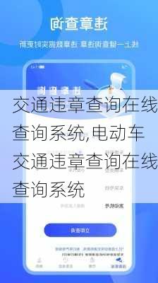 交通违章查询在线查询系统,电动车交通违章查询在线查询系统