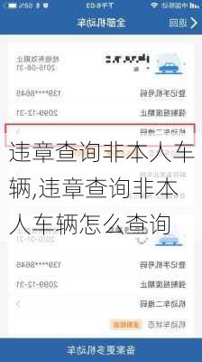 违章查询非本人车辆,违章查询非本人车辆怎么查询