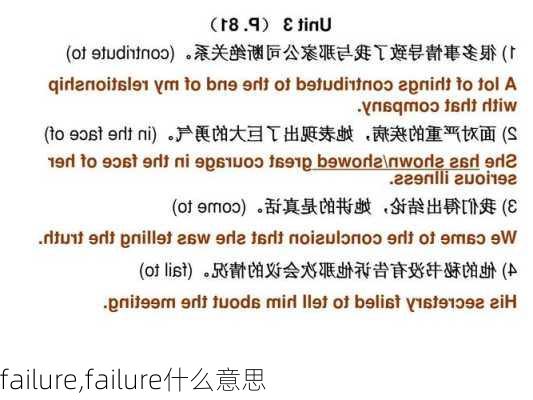 failure,failure什么意思