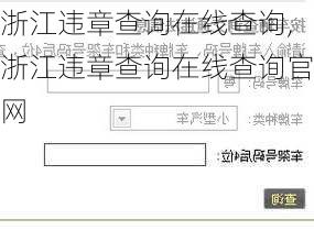 浙江违章查询在线查询,浙江违章查询在线查询官网