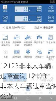 12123非本人车辆违章查询,12123非本人车辆违章查询怎么查