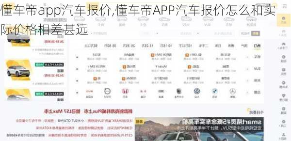 懂车帝app汽车报价,懂车帝APP汽车报价怎么和实际价格相差甚远