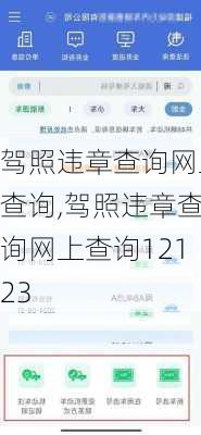 驾照违章查询网上查询,驾照违章查询网上查询12123