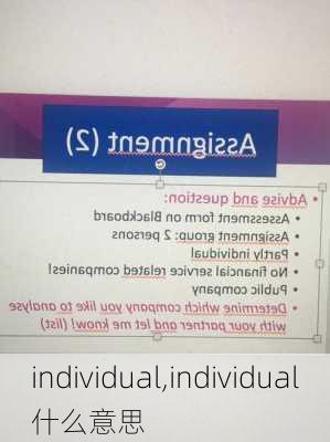 individual,individual什么意思