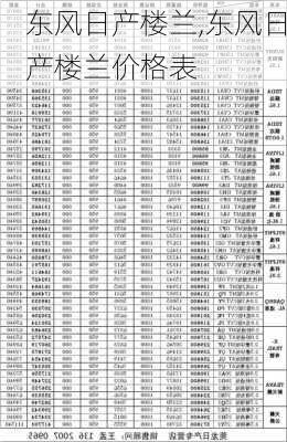 东风日产楼兰,东风日产楼兰价格表