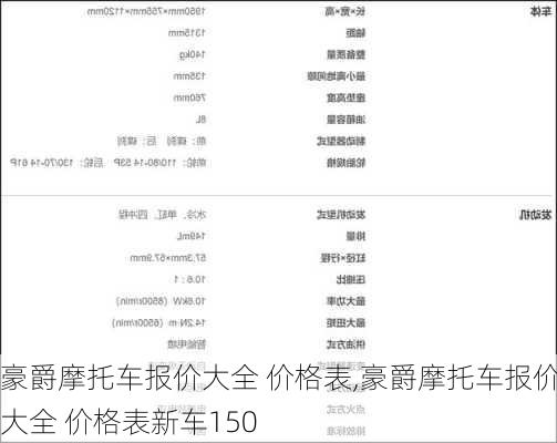 豪爵摩托车报价大全 价格表,豪爵摩托车报价大全 价格表新车150