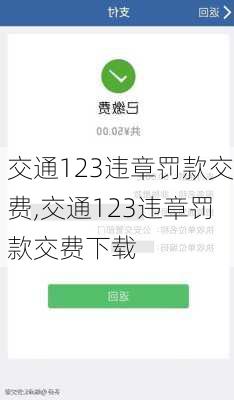 交通123违章罚款交费,交通123违章罚款交费下载