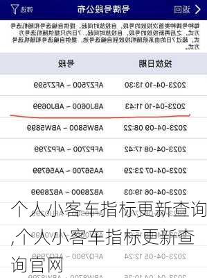 个人小客车指标更新查询,个人小客车指标更新查询官网