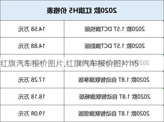 红旗汽车报价图片,红旗汽车报价图片h5