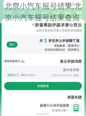 北京小汽车摇号结果,北京小汽车摇号结果查询