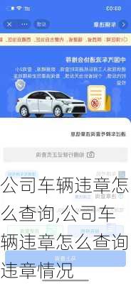 公司车辆违章怎么查询,公司车辆违章怎么查询违章情况