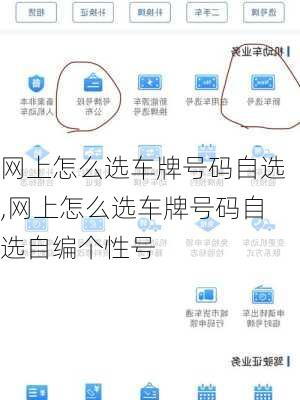 网上怎么选车牌号码自选,网上怎么选车牌号码自选自编个性号