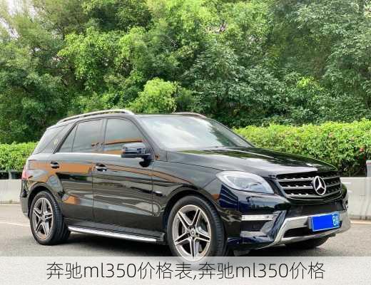 奔驰ml350价格表,奔驰ml350价格