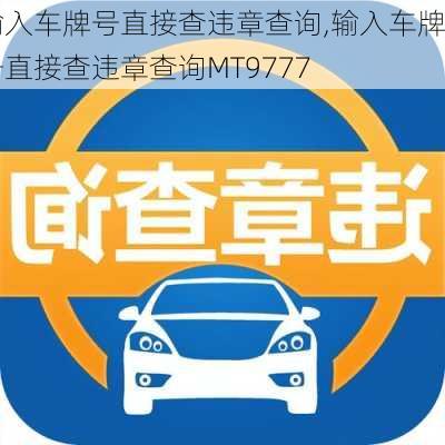 输入车牌号直接查违章查询,输入车牌号直接查违章查询MT9777