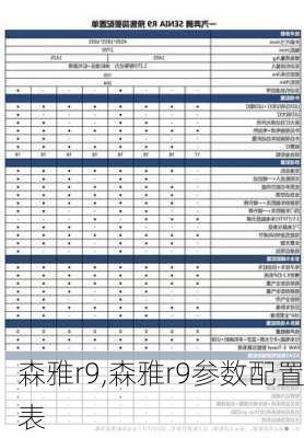 森雅r9,森雅r9参数配置表