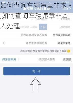如何查询车辆违章非本人,如何查询车辆违章非本人处理