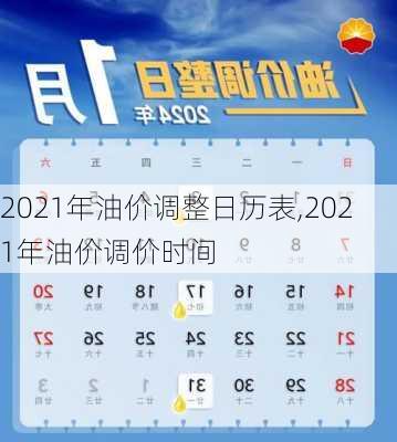 2021年油价调整日历表,2021年油价调价时间