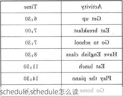 schedule,schedule怎么读