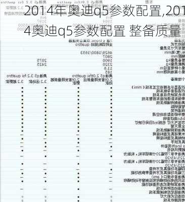 2014年奥迪q5参数配置,2014奥迪q5参数配置 整备质量