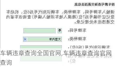 车辆违章查询全国官网,车辆违章查询官网查询