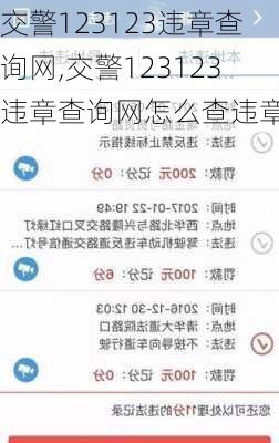 交警123123违章查询网,交警123123违章查询网怎么查违章