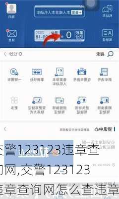 交警123123违章查询网,交警123123违章查询网怎么查违章