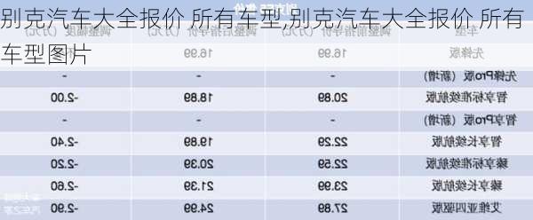 别克汽车大全报价 所有车型,别克汽车大全报价 所有车型图片