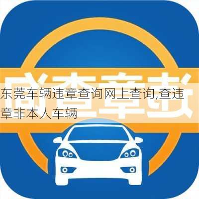 东莞车辆违章查询网上查询,查违章非本人车辆